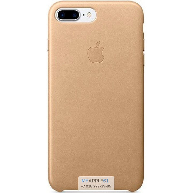 Чехол Apple Leather Case Gold